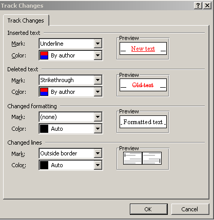 Color of Formatting